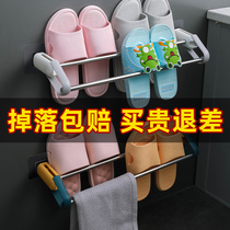 Bathroom slippers rack wall-mounted toilet shoes Contained Toilet toilet-free Shoe Rack Washroom Shelf