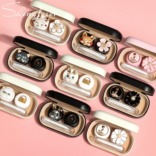 Невидимые мультяшные двойные очки, система хранения, коробка, простой и элегантный дизайн