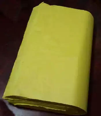 Single (Xian Xing Pavilion) Xuan Paper Jade Buckle Lianshi Wen Fang Four Treasures Calligraphy Practice Pure Handmade Buddhist Yellow Hair Edge Paper