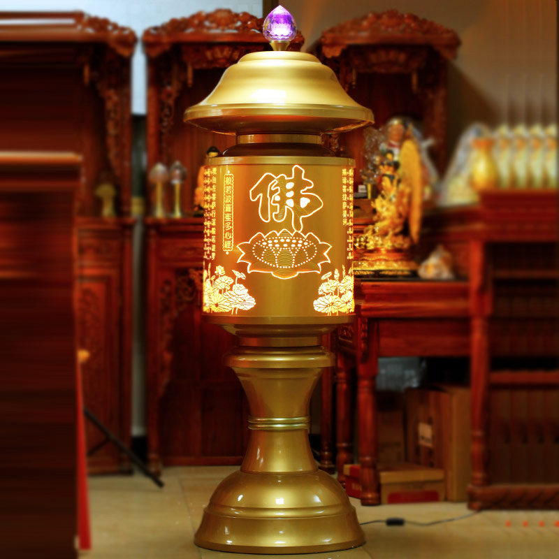Floor lamp Living room Buddha Hall 1 7 m megafaver lamp Buddha front for the lamp Home inserted electric led long Ming lantern temple Buddha