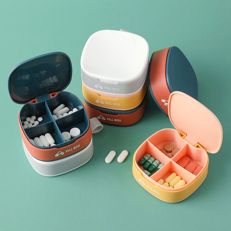 Kit Portable Seal Large Capacity Mini Split Case Drug Ingots Pill Containing box Small number of week 7 days Sub-medicine box