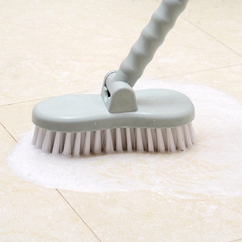 Japanese powder room hard bristle floor brush tile crevice cleaning brush bathtub brush retractable bathroom long handle brush
