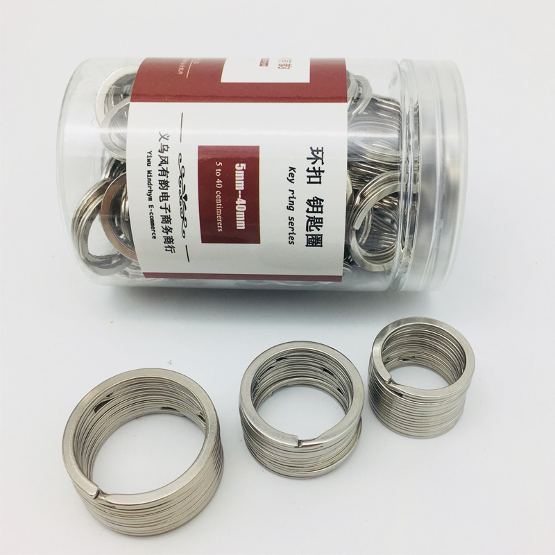 Bottles of Stainless Steel Key Rings, Key Chains, Flat Rings, Key Tags, Key Fobs