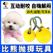 Bear dog playing with toys and puzzles unfolding artificial self-hi ball tear-resistant outdoor interactive ball small dog