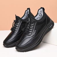 Теплый черный M2802 мужской хлопчатобумажной туфли