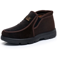 Полосатая кофейная туфли для хлопчатобумажной обуви