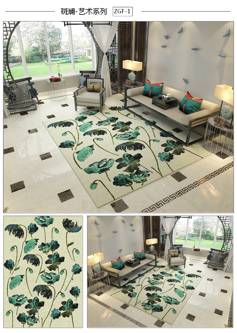 Thảm Bắc Âu Đơn giản Hiện đại Trừu tượng Phòng khách Sofa Bàn cà phê Phòng ngủ Đầu giường Thảm Mô hình Thảm có thể giặt được - Thảm thảm trải sàn giá rẻ