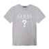 GUESS couple 2018 mùa xuân và mùa hè của nam giới LOGO màu rắn vòng cổ ngắn tay T-Shirt-MI2K9407K Áo khoác đôi