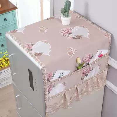 New refrigerator cover cloth single door double switch dust cover curtain home simple modern cotton and linen drum washing machine cover towel