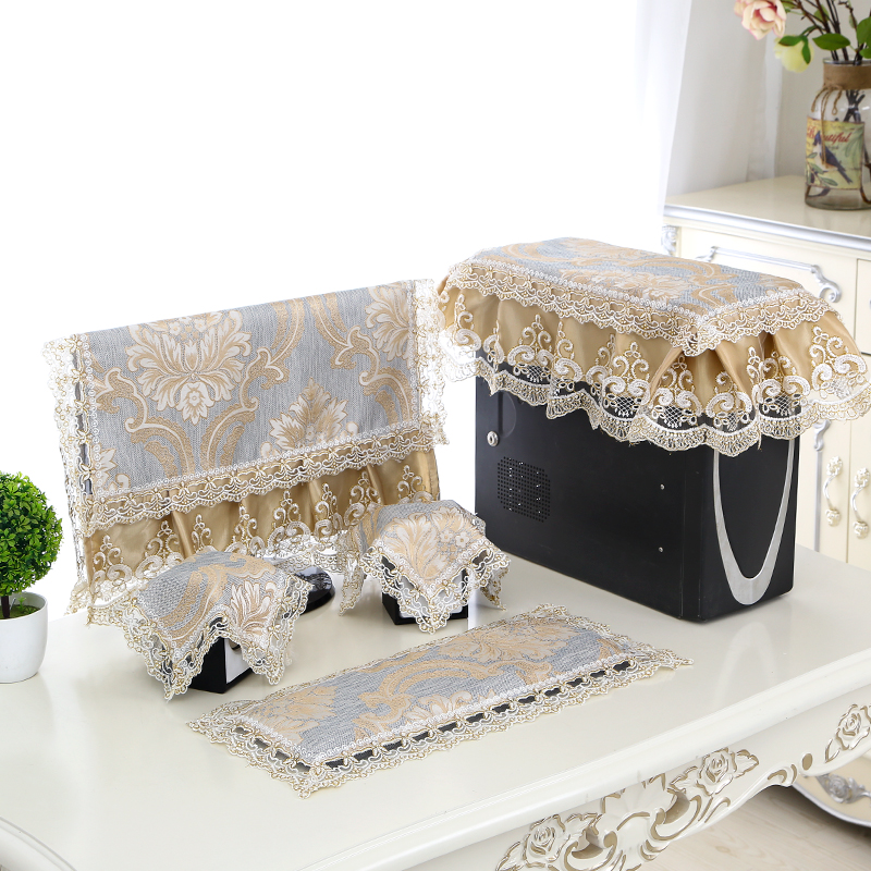 Computer cover cute desktop computer Cover keyboard case gray cloth computer curtain all-in-one cover computer dust cloth