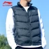 Li Ning vest xuống áo khoác nam mùa đông mới cổ áo mỏng cổ áo xuống áo gió thể thao ấm áp áo sơ mi nam