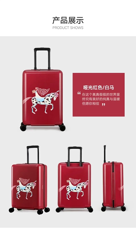 Vỏ xe đẩy du lịch làm đẹp của Samsonite / Samsonite vali nữ 18 inch 20 inch vali trẻ em TH9 - Va li vali xiaomi