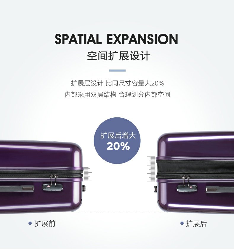 Samsonite / Samsonite làm đẹp du lịch 24Q trường hợp xe đẩy phổ quát hành lý bánh xe vali nam và nữ đích thực - Va li vali kéo cho bé
