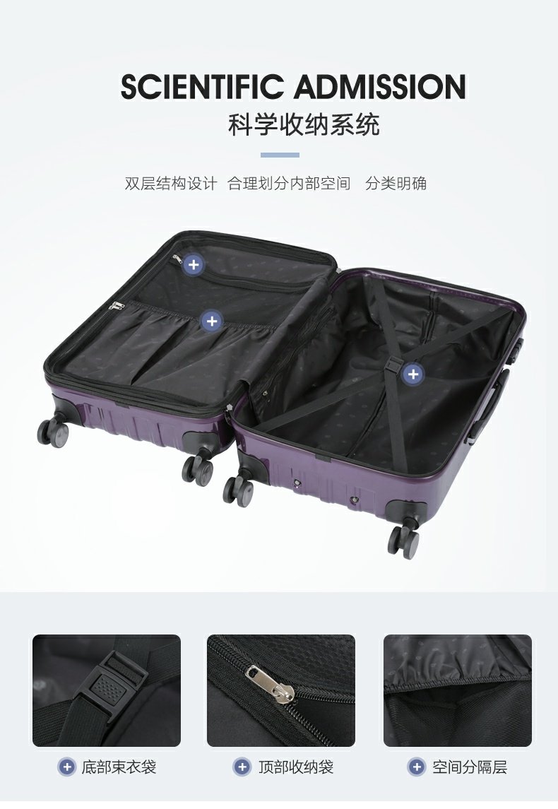 Samsonite / Samsonite làm đẹp du lịch 24Q trường hợp xe đẩy phổ quát hành lý bánh xe vali nam và nữ đích thực - Va li vali kéo cho bé