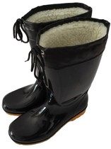 Autumn Winter Warm Rain Shoes Men Medium-high Cylinder Plus Cotton Rain Boots Non-slip Wear Resistant Rubber Shoes Cover Shoes Thickening Lauding Waterproof Shoes