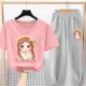 [1 комплект из чистого хлопка] Pink Rose Girl-Light Grey Rose K
