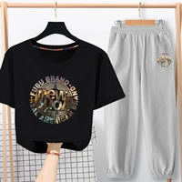 [字母纽约黑+浅灰裤]