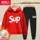 [【摇粒绒】红/SUP-黑加绒长裤]