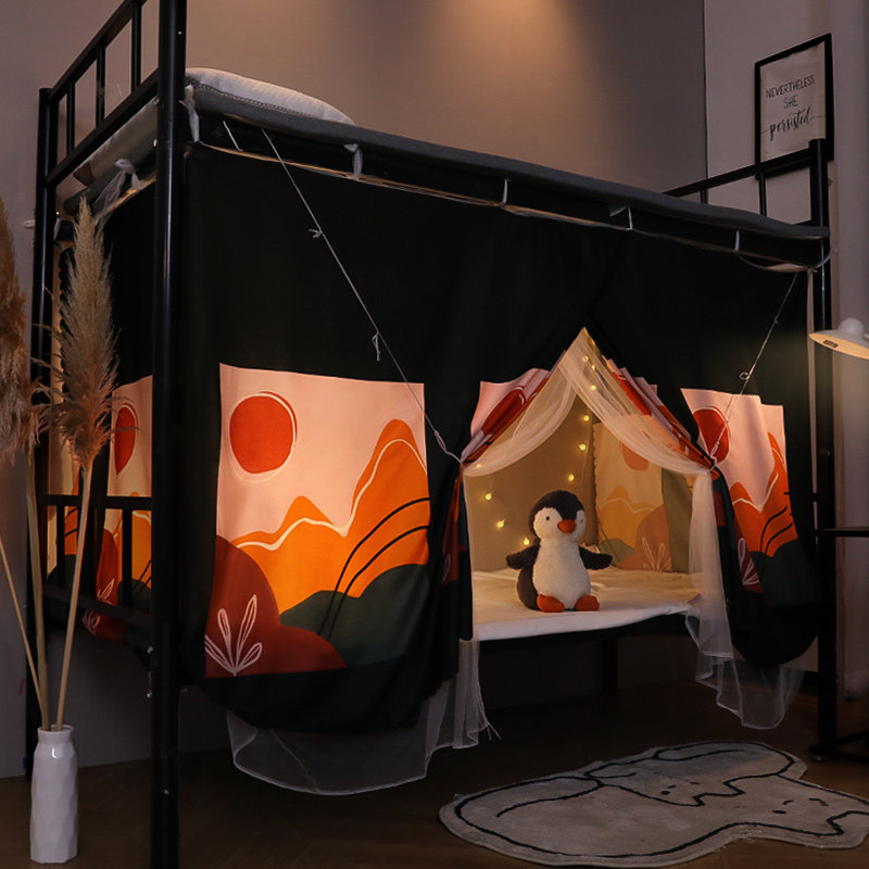 Shelter bed curtain in one-size student dorm for upper and lower layer of new dust-proof top cloth for mosquito