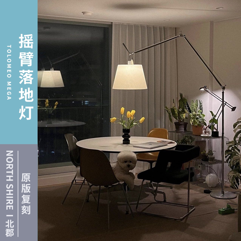 Italian Telomeo Swing Arm Floor Lamp for Living Room, Study, Reading, Designer Adjustable Metal Aluminum Fishing Lamp Italian Telomeo Swing Arm Floor Lamp for Living Room, Study, Reading, Designer Adjustable Metal Aluminum Fishing Lamp