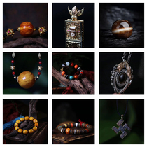 Tibet Sky Beads Live Old Beads Male And Female Bracelet Necklace Accessories Beads accessories Wenplay Handmade Honey Wax Green Pine