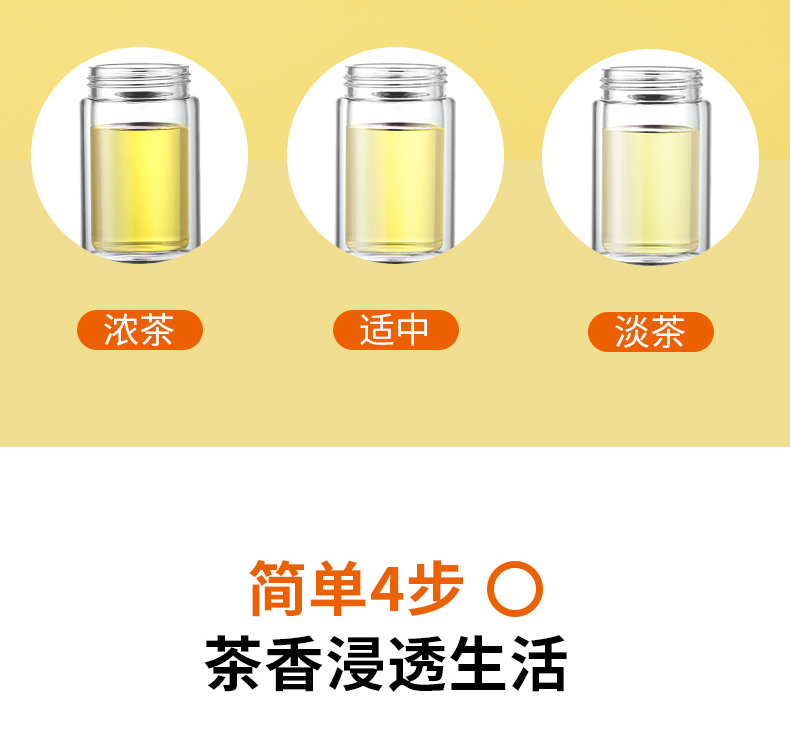 【中国直邮】Joyoung九阳 茶水分离双层泡茶杯 LINE FRIENDS联名款  呆萌布朗熊  玻璃款