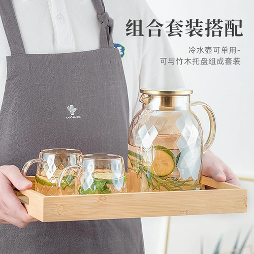 Стеклянный чай, заварочный чайник, вместительный и большой комплект для домашнего использования, защита при падении