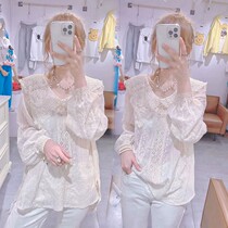 European Station 2022 - Spring 2022 new fashion - gas doll collar lace shirt and loose head long sleeve tops