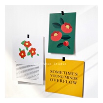 (card) ins Korean color flowers cute little fresh Hyun ya style flower card wall desk props back