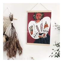 ins explosion matisse matisse decorative painting Korea ins hanging painting coffee shop simple line photo props