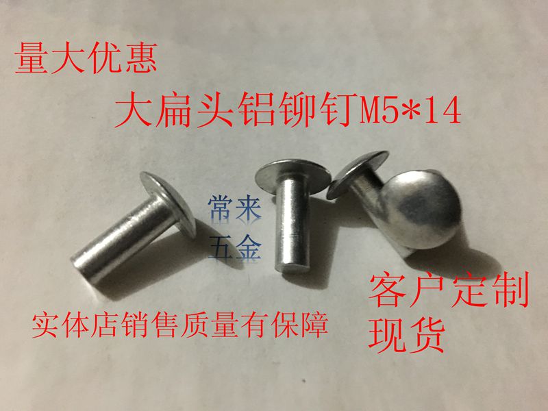 5MM large flat head aluminum rivet solid rivet percussion rivet M5*14 5*10