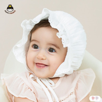 Newborn hat Infant ear protection tie hat 3-6-12 month Spring Autumn tire hat female baby sunshade hat