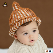 Baby hat autumn and winter 0-12 months wool hat men and women baby knitted hat cotton hat childrens hat male tide