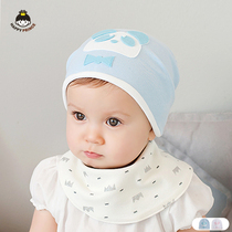 Korean version of newborn infants and young children cotton cute men and women Eaves knitted cap cap baby hat spring and autumn