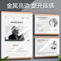 Teacher Profile Display Frame Acrylic Wall Sticker Honor Certificate Certificate Frame Award Framing Frame Patent Certificate Protection Frame Free Punch Employee Style Qualification Photo Image Image Wall Hanging Frame