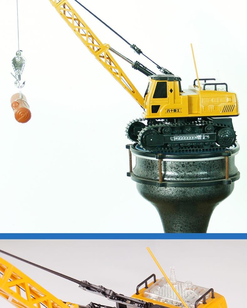 Điều khiển từ xa lớn cần cẩu lớn tháp cần cẩu đồ chơi điều khiển từ xa