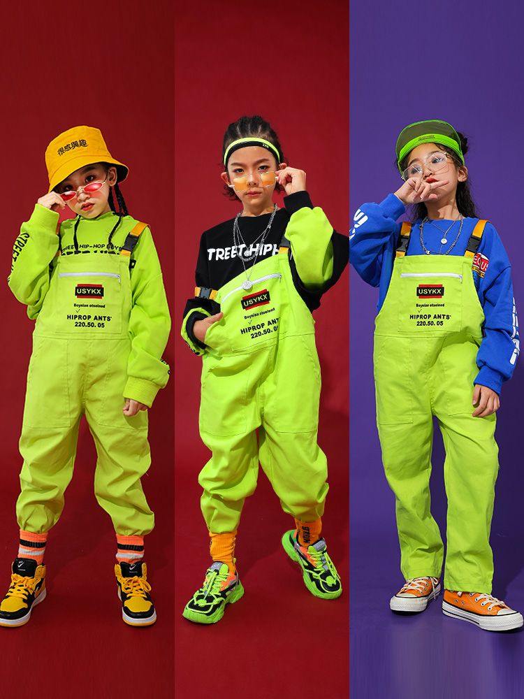 Children's hip-hop style suit clothing Girls fashion clothing Boys hiphop clothes Children jazz dance performance clothing