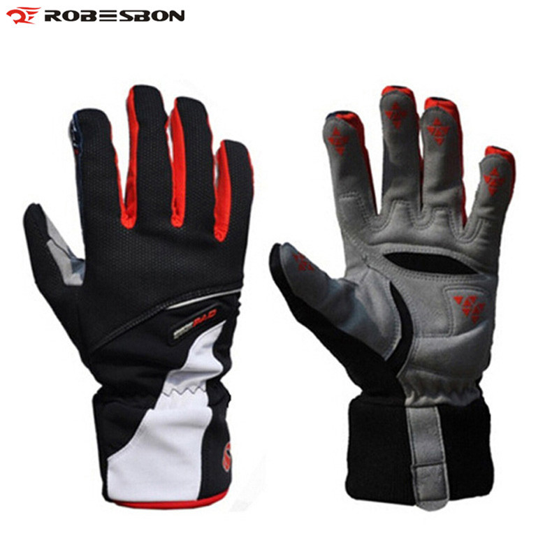 Male and female winter windproof all-finger warm riding gloves bike locomotive electric car outdoor grip suede gloves