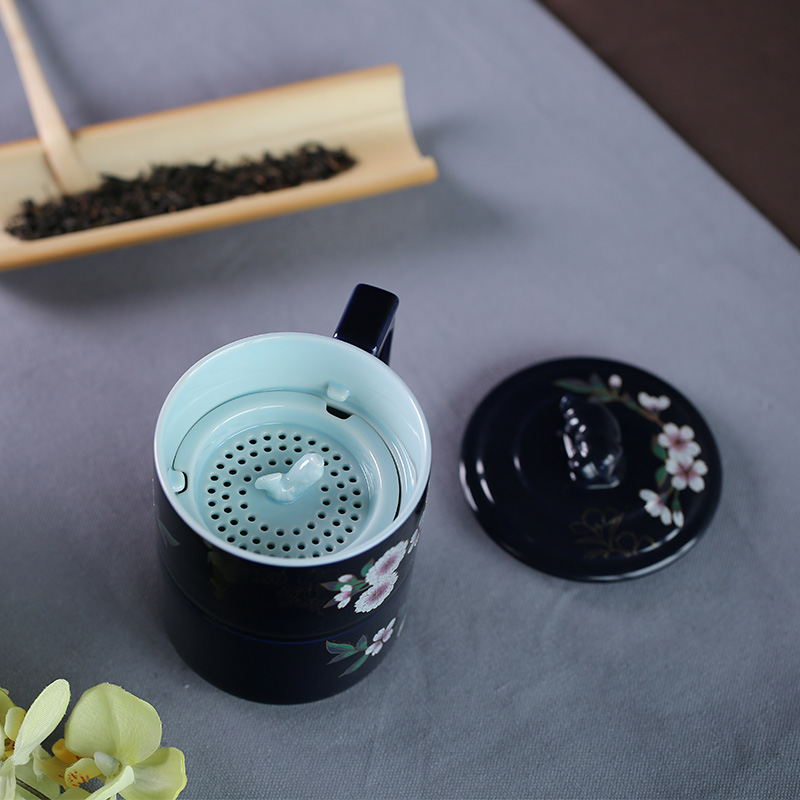 A garden international ceramic cups filter cup tea cup with cover with office tea gift tea cup