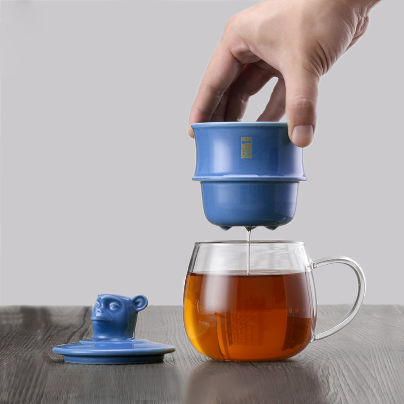 A garden international household ceramic cups lucky signs in automatic separation tea cup tea cup office cup