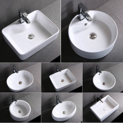 Countertop Washbasin Bathroom Square Washbasin Balcony Size Countertop Basin For Home Ceramic Art Basin