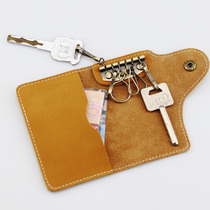 2020 slave pure new cowhide mens and womens car key bag waist key bag leather card bag coin purse