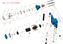 Coal electric drill wind coal drill rock electric drill water drill water drill wind pick FD series parts accessories safety standard products industry General