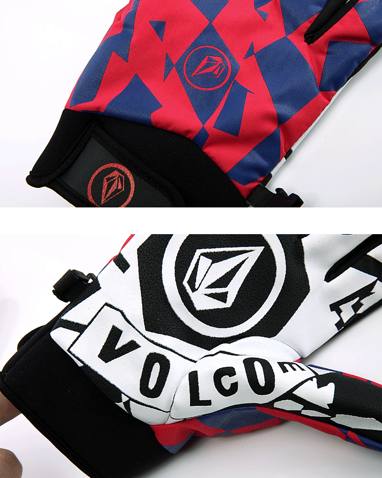 Găng tay trượt tuyết Volcom cho nam và nữ mùa đông thể thao ngoài trời cưỡi găng tay năm ngón dành cho người lớn không thấm nước ấm chính hãng tất tay chống nắng