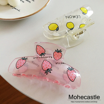 Ultra Cute Jelly Ensemble ~ Korea Cute Fruit Grip Clip Transparent Hair Clip Bath Disc Hair After Arrest With Brain Spoon Hairpin Hair Accessories