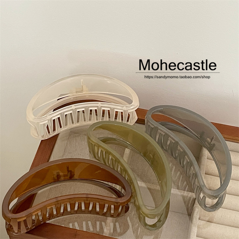 Select it for more hair volume Oversized grab clip hairpin temperament simple geometric disc hair clip back head shark clip