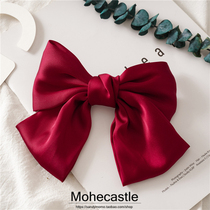Mohe Korean Silk Satin Great Butterfly Knot Spring Clip Zhou Yanqing Tong Hairpin Hairpin Hairspoon Hair Clip Hair Accessories