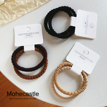 2 only fit ~ add crude milk curry color high elastic hair rope brief about 100 hitch rope temperament tied pony tail hair ring leather ring