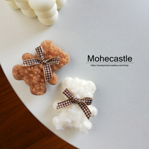 Ultra Cute ~ Plush Small Bear Hair Clip Girl Bow Tie Liu Sea Clip Cute Clip Duckbill Clip BB Clip Edge Chuck Trim