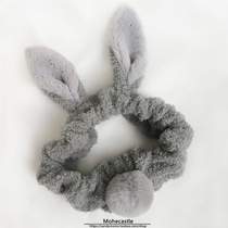 Mohe Japanese Net red super cute cartoon rabbit ear hair band cute face wash hair band wash mask headband headgear
